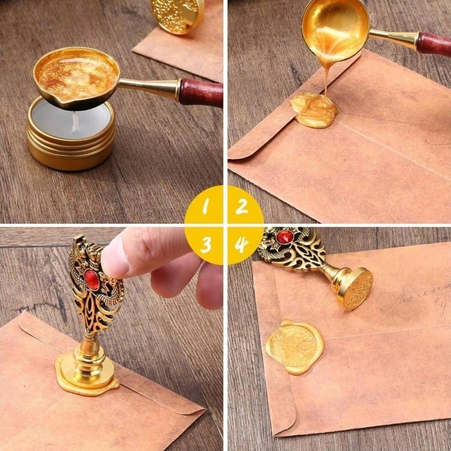 Modern Aesthetic Glass Dip Pen Ink Set for Calligraphy Wax Seal Writing Gift