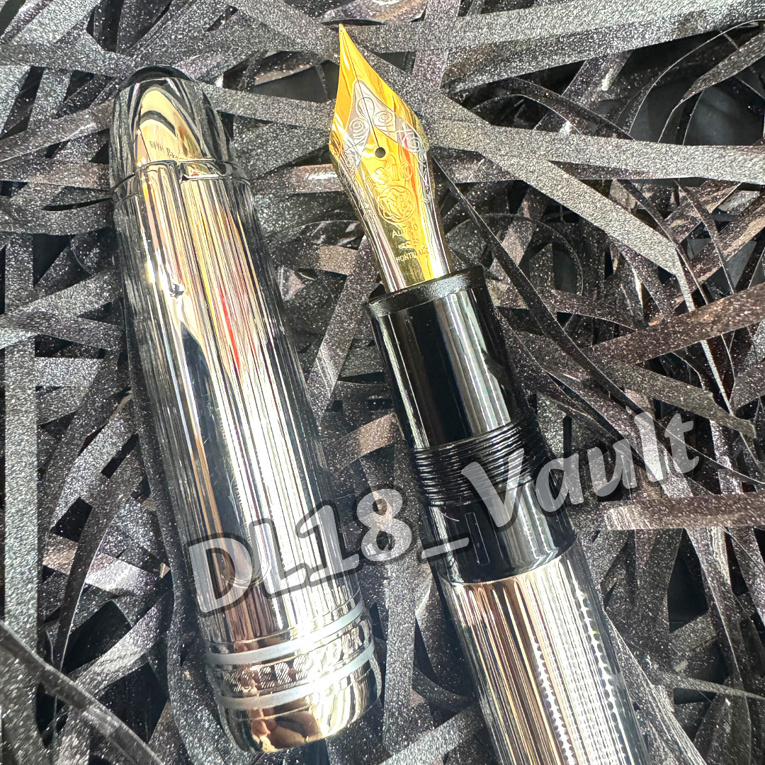 MONTBLANC Meisterstück 149 Silver Pin Stripe Pen Rare Collectible