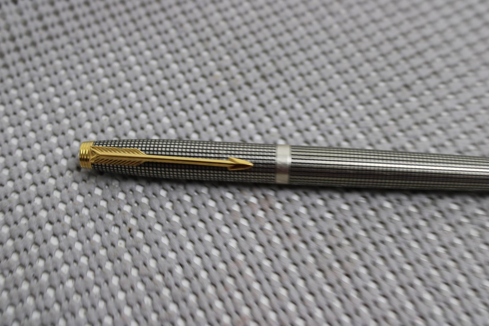 Parker Sonnet Fountain Pen France Starling Silver 925 E.II Gold 18Kt
