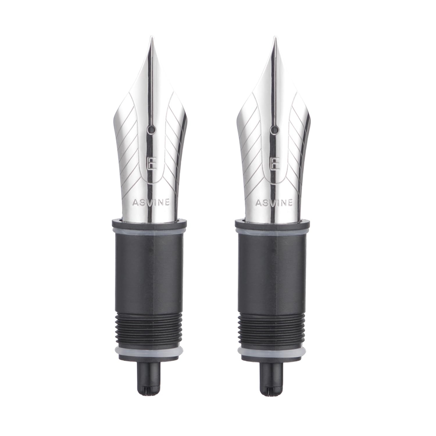 Number 8 Fountain Pen Replacement Extra Fine Nibs Compatible Silver 2 PCS