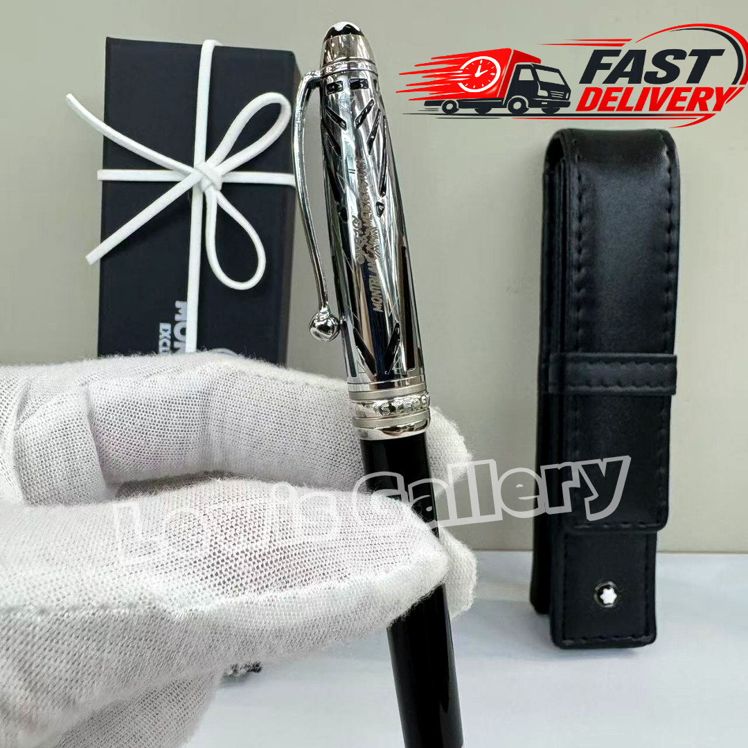 MONTBLANC Meisterstück Classique Black Resin Platinum Trim Fountain Pen Luxury