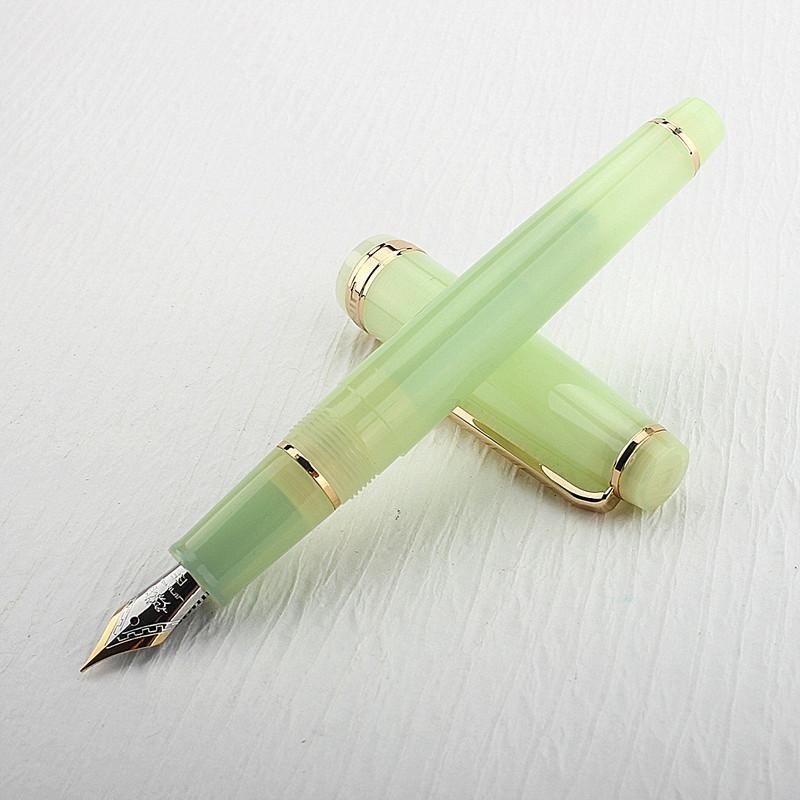 Jinhao 82 Fountain Pen Acrylic Ef/f/m/bent Nib Golden Trim with Converter Writin