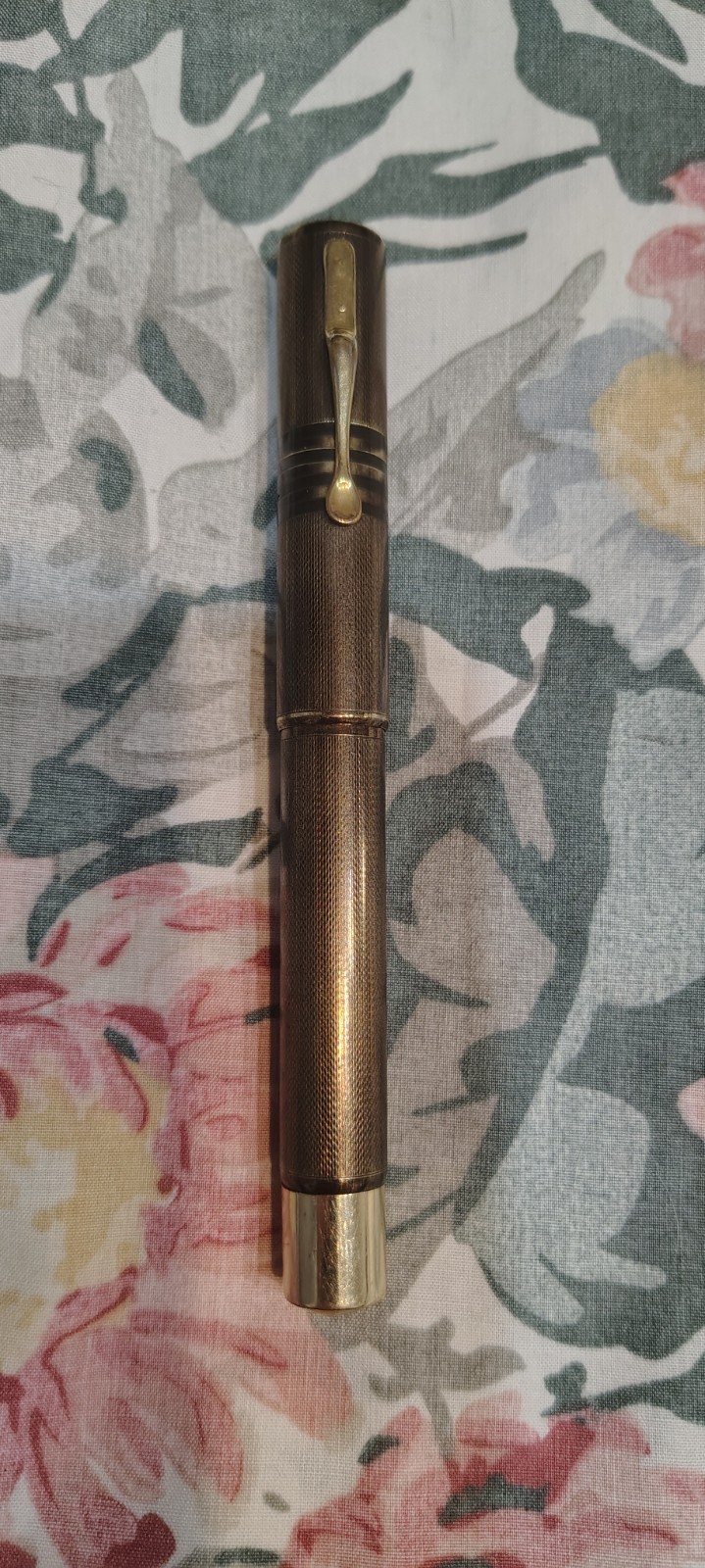 York Osmio 14k Gold Fine Flexible Point Nib Button Fill Fountain Pen Italy