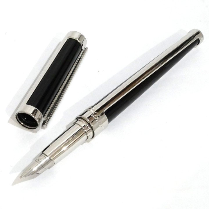 S.T.Dupont 400674 DEFI MILLENIUM Black / Palladium Fountain Pen (M) New