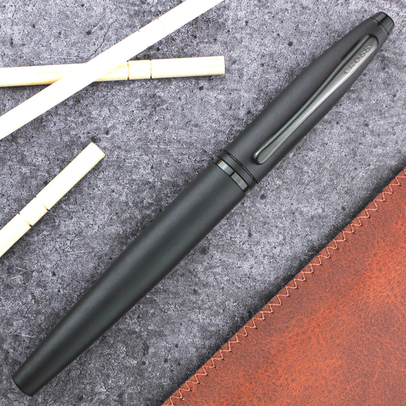 Cross Calais Fountain Pen, Stealth Black, Medium, New