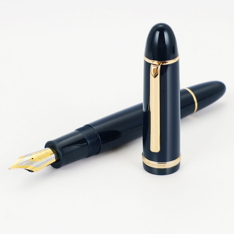 4PCS JinHao X159 Acrylic Black Fountain Pen Gold Clip Extended Fine 0.5mm Nib#MJ