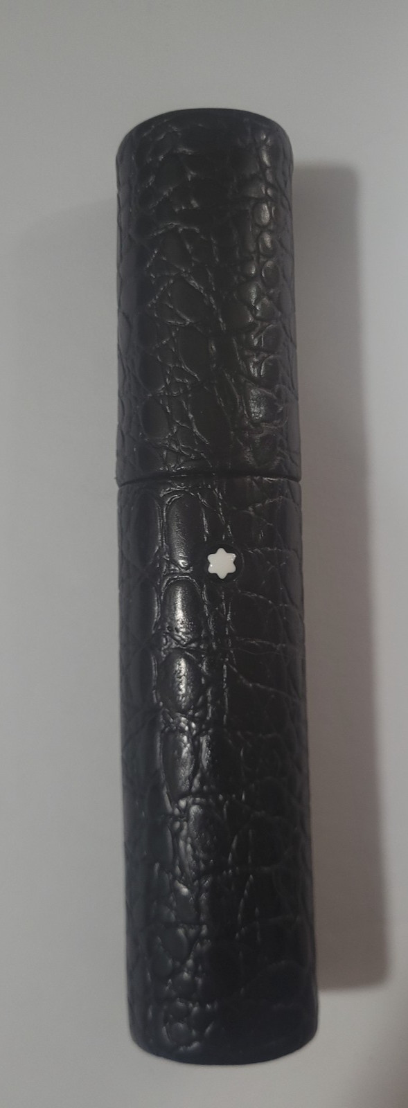 Montblanc Black Leather Cylindrical Fountain Pen Case