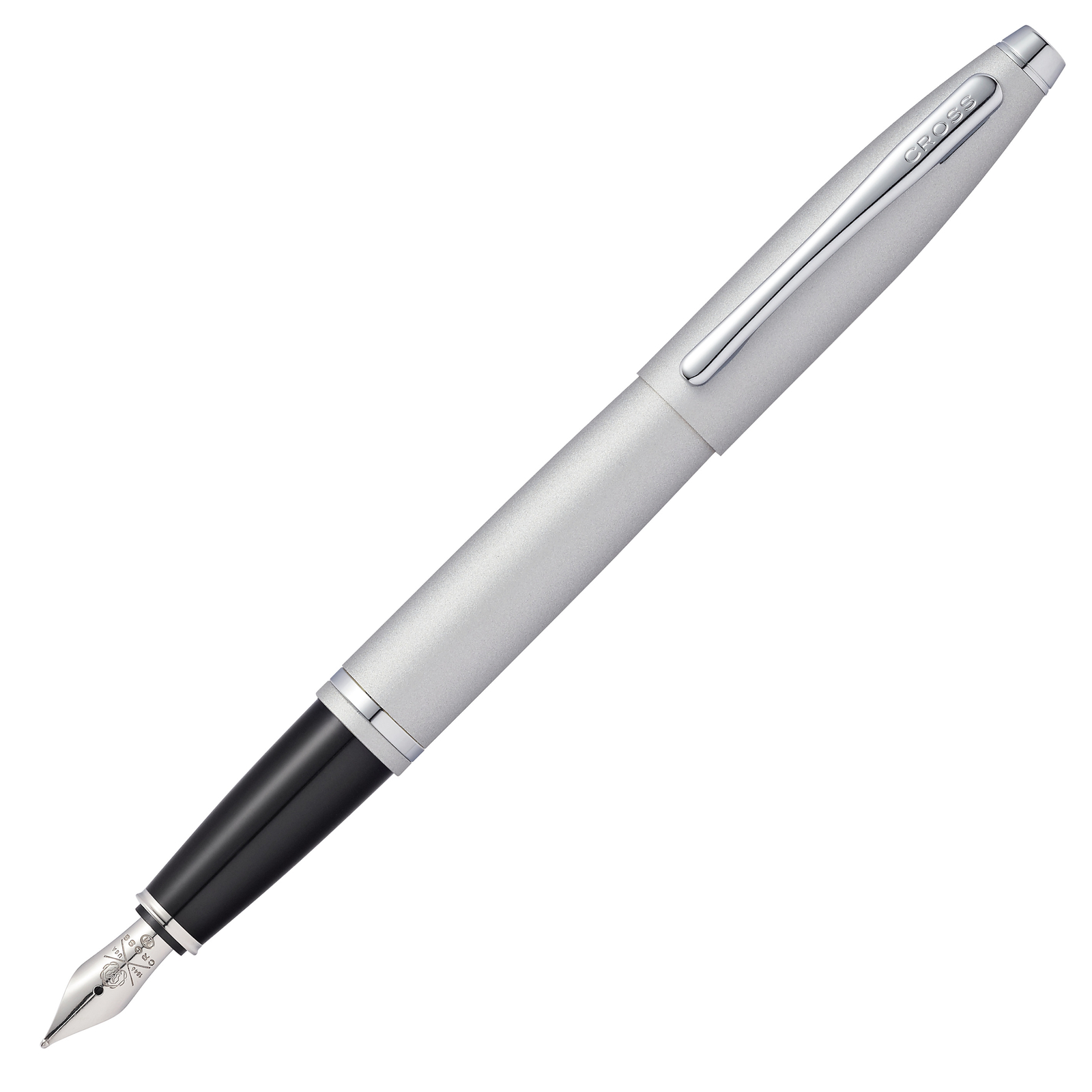 Cross Calais Fountain Pen in Satin Chrome – Fine Point – NEW in Box