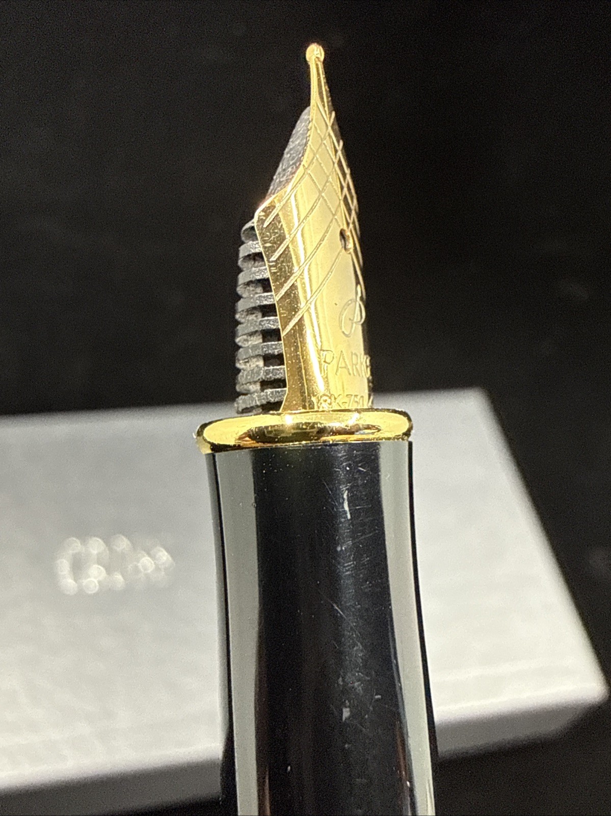 Parker Sonnet Fountain Pen France Blue Lacquer Gold Trim 18K Nib