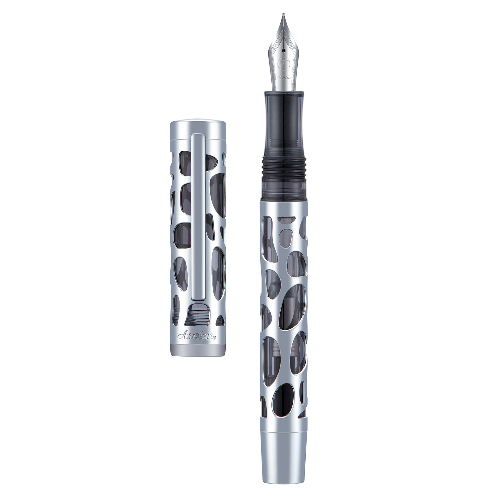 Asvine M169 Acrylic Dropper Fountain Pen with Converter Skeleton Pen EF/F/M Nib