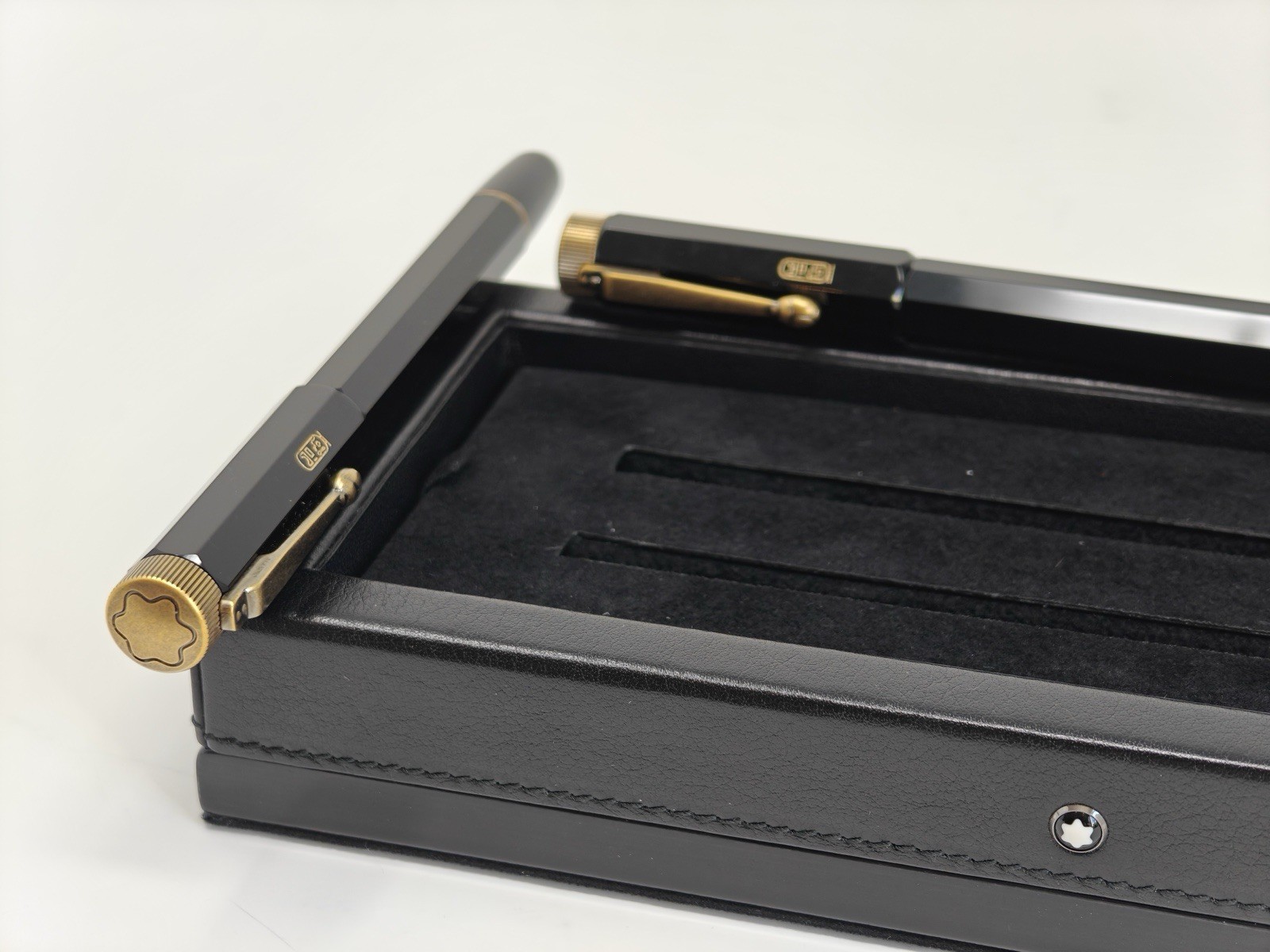 Montblanc Pen Tray Desk Meisterstuck Suede Leather Luxury RRP £550 11458 No Pen