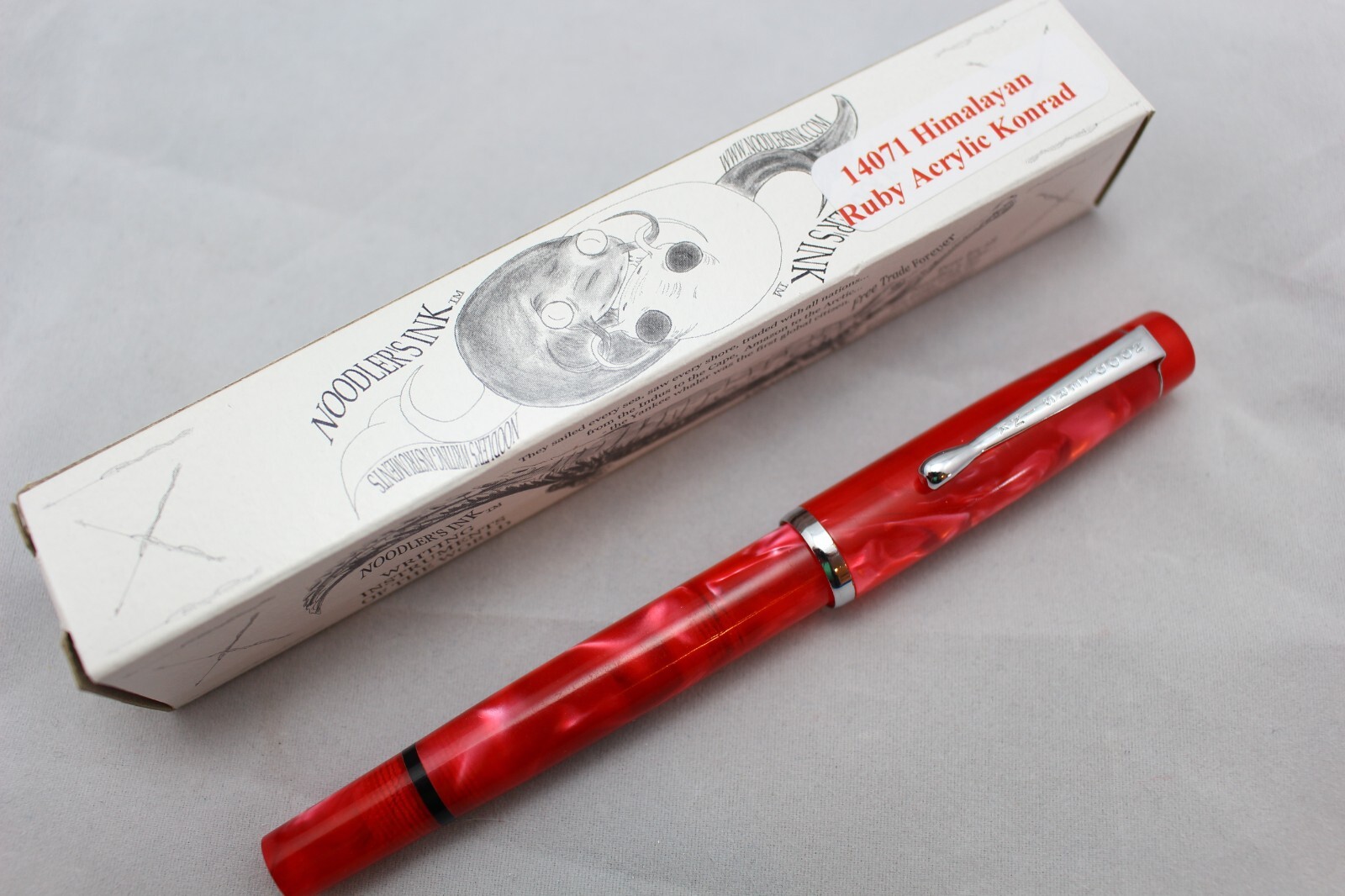 NOODLERS HIMALAYAN RUBY ACRYLIC KONRAD PISTON FLEX NIB FOUNTAIN PEN