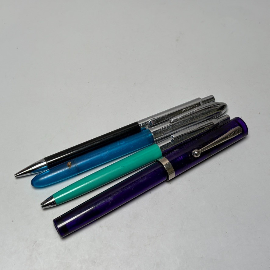 Vintage Advertising Ballpoint Fountain Pens Nib Sheaffer lot of 4 Various
