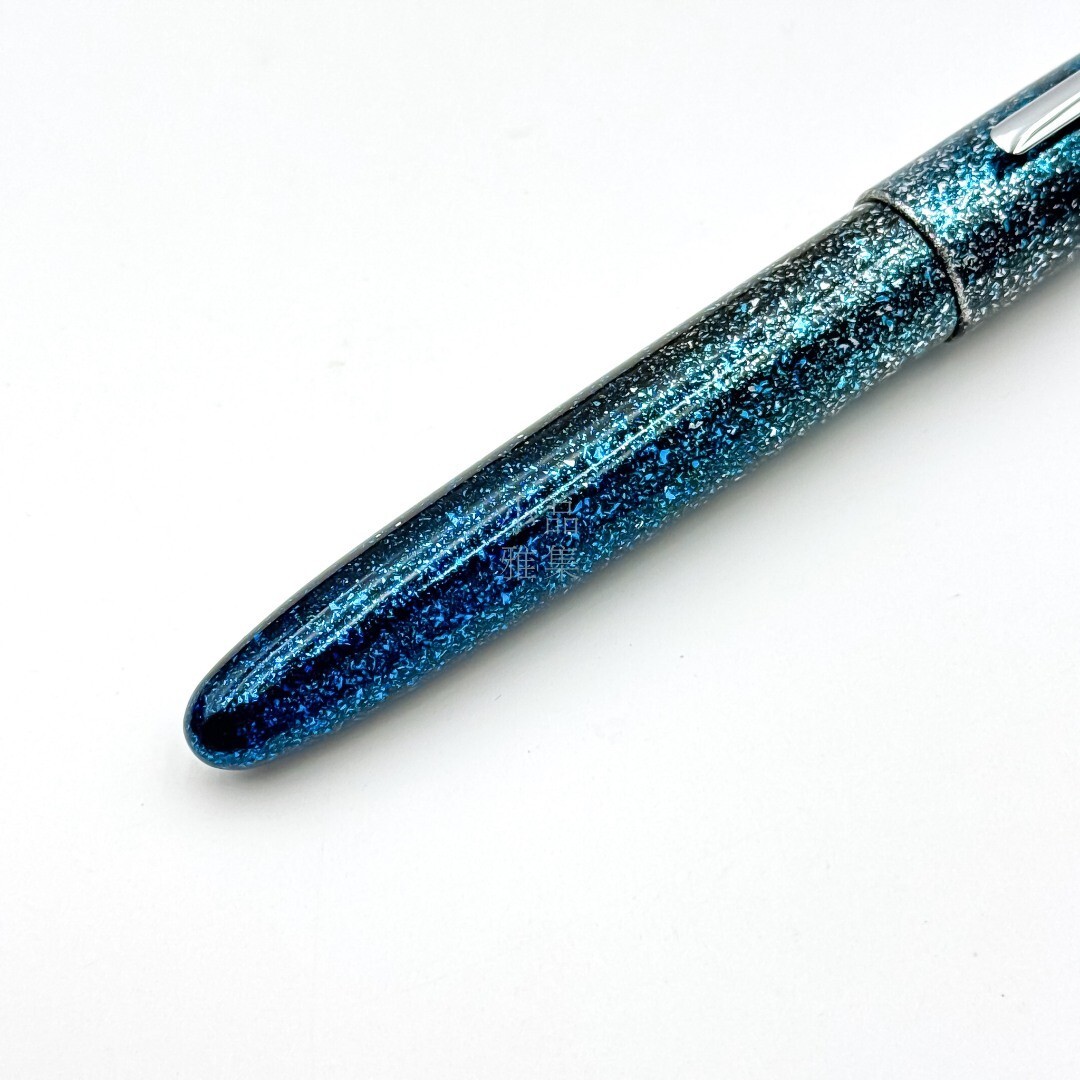 Taccia Ltd Edition 80 Galactic Gems Blue Galaxy Ebonite Maki-e 18K Fountain Pen