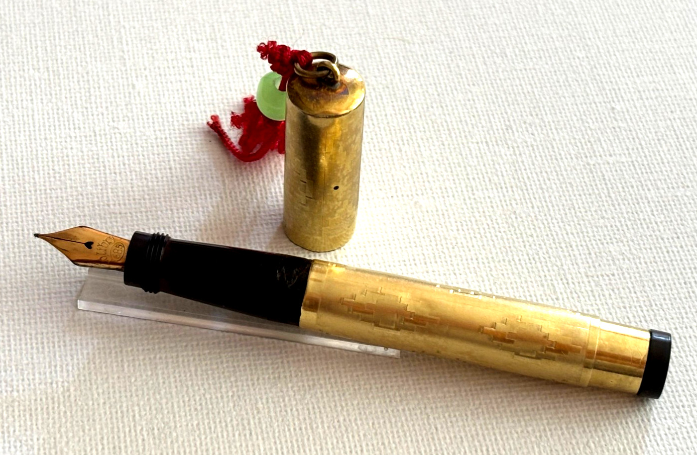 Vintage Rare Kaweco 18 K.R. gold filled 14k gold nib retractable Fountain Pen