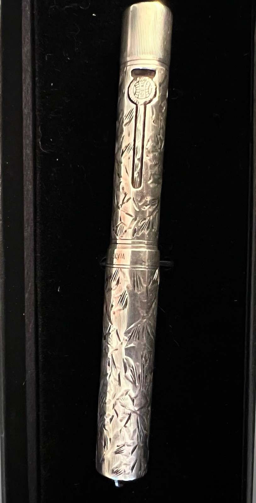 Vintage WATERMAN 452 1/2V Fountain Pen Sterling Silver Overlay
