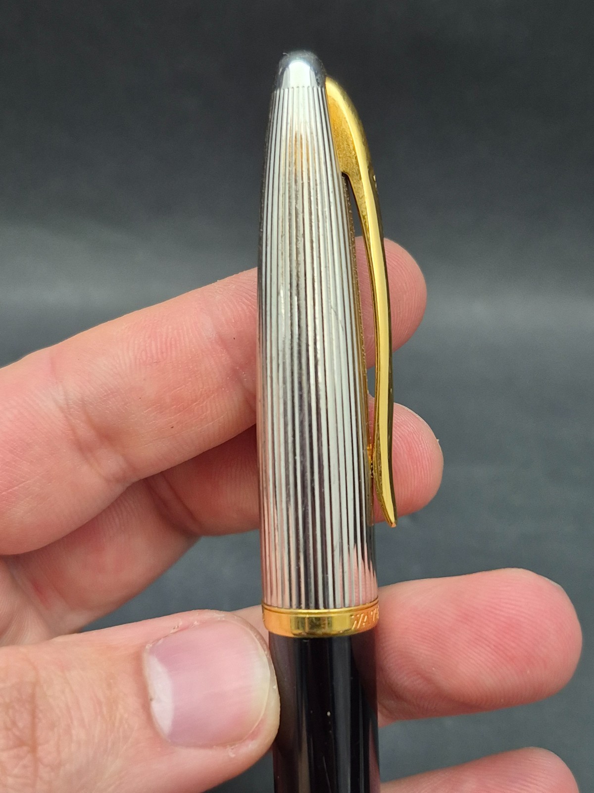 Waterman Carene Deluxe Silver Meridians Fountain Pen 18K 750 Gold Nib France