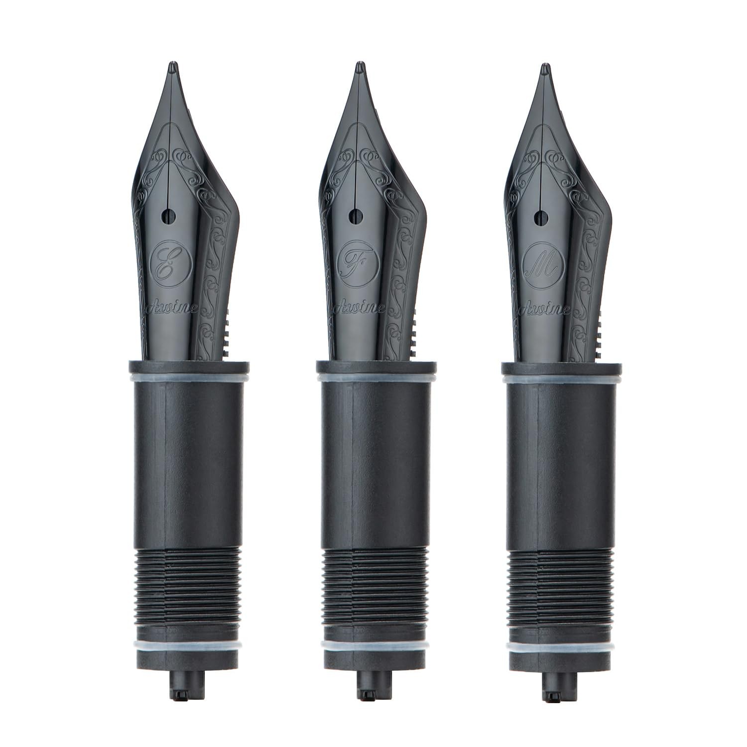 3 PCS Fountain Pen Replacement Nibs #6 Black EF F M Nib V169 P20 P30 V126