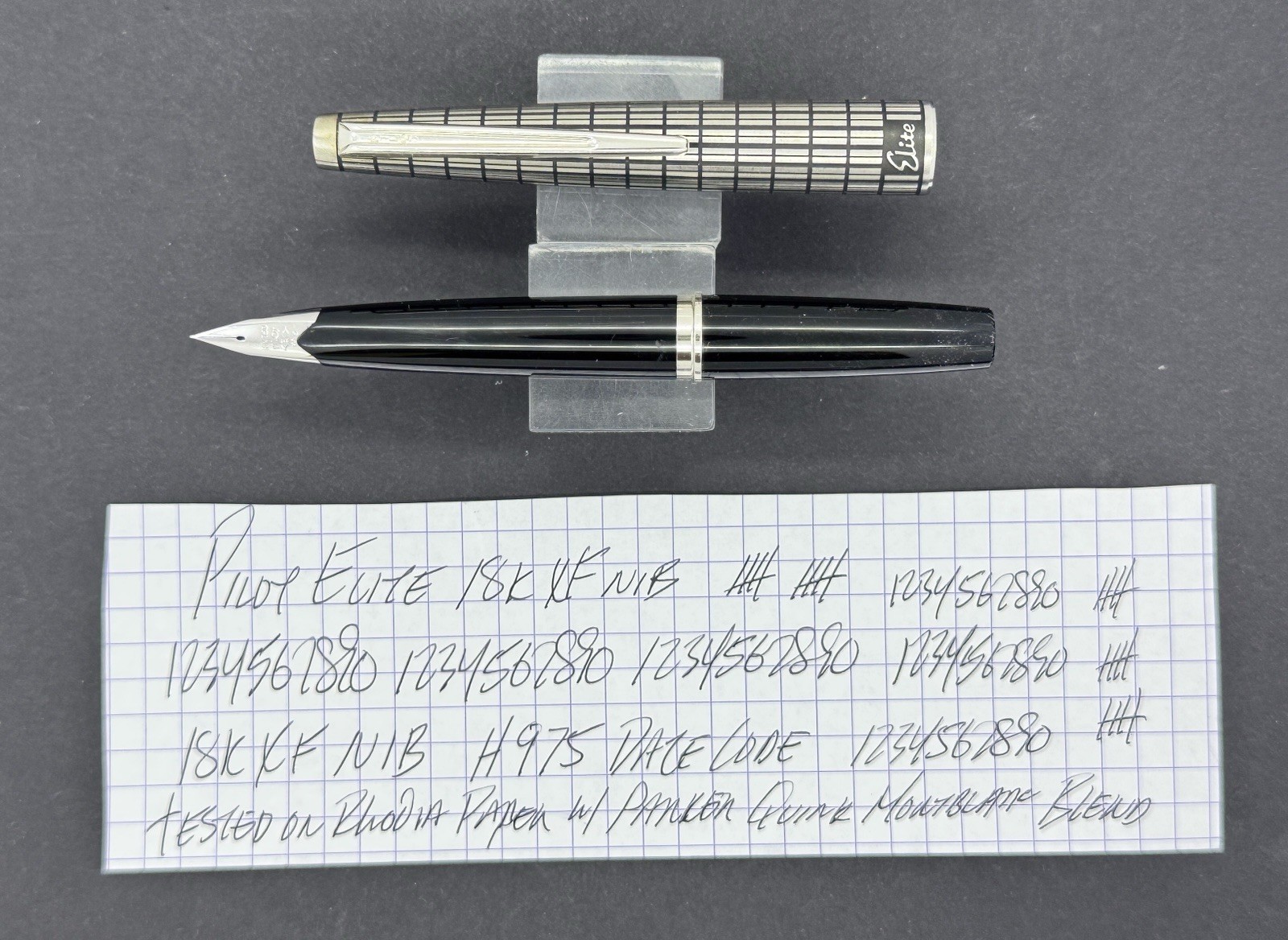 1975 Pilot Elite, 18k EF Nib, Steel Cap, Con 40 Converter- Serviced