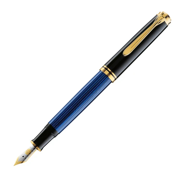 Pelikan Souveran Edition M800 18K Fountain Pen Blue Black Fine Nib