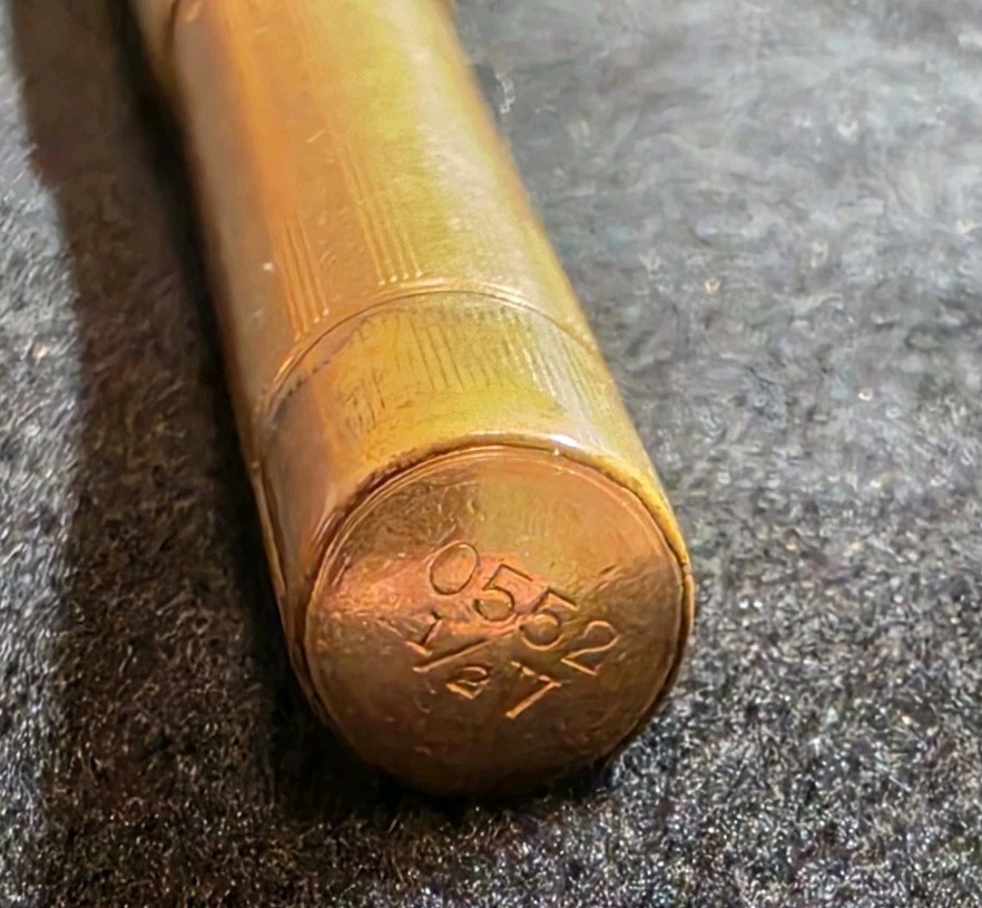 Vintage Waterman 0552 1/2 V Safety Fountain Pen Gold Filled Overlay 14K Nib