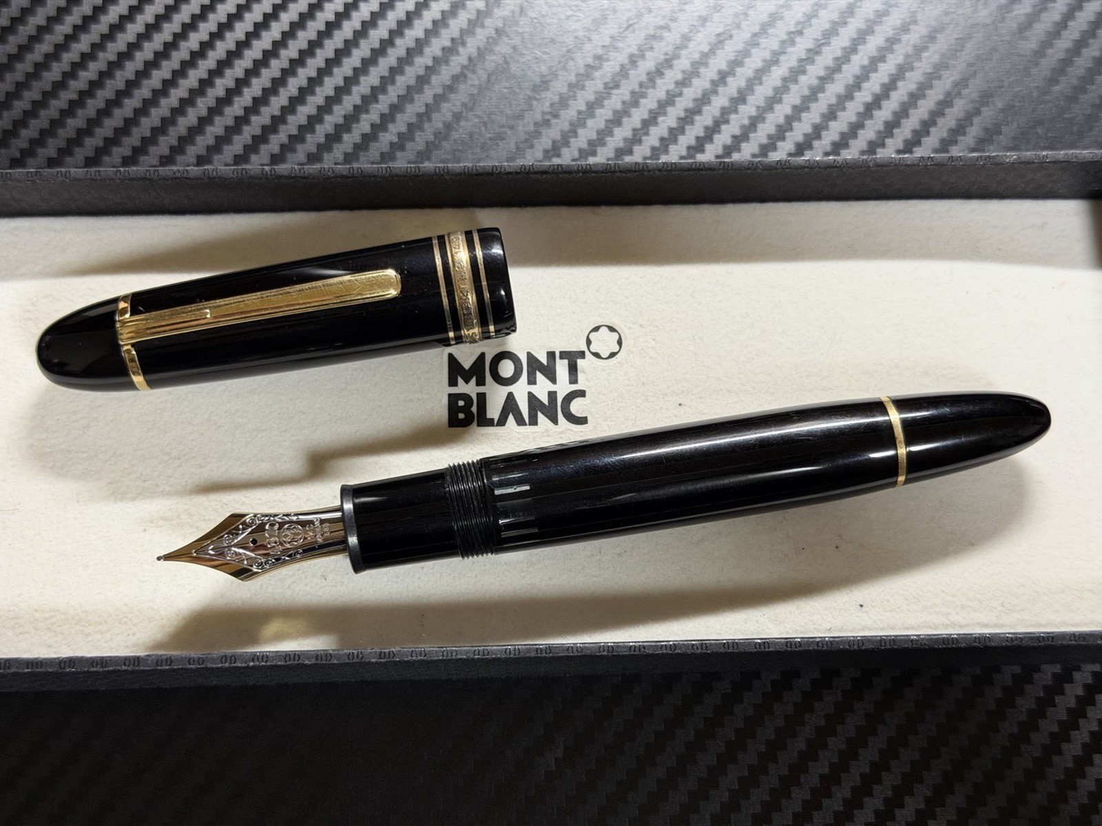 Very Good Montblanc Meisterstück 149 Ebonite Feed 14C Bicolor M Fountain Pen