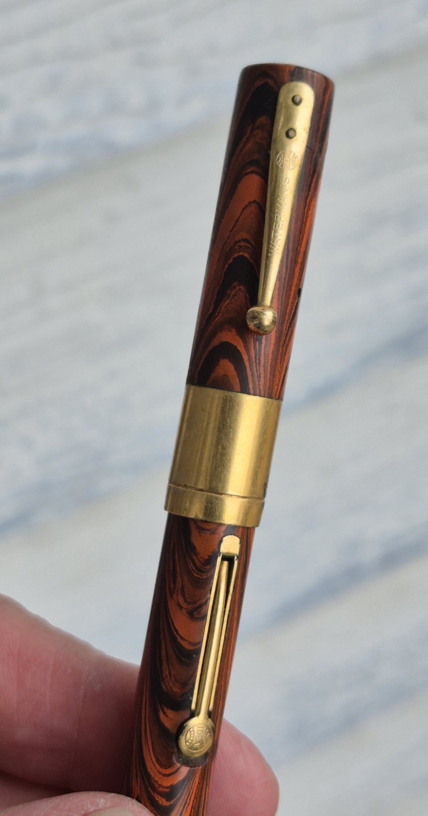 Vintage Waterman’s 1920’s Red Ripple Ideal Fountain Pen 52V