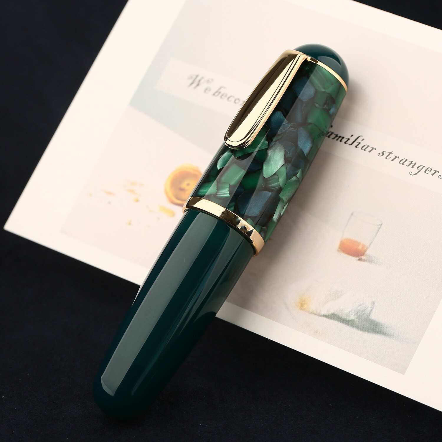 Majohn Q1 Short Dropper Fountain Pen Resin Cute Pen EF/F Nib Writing Gift Pen