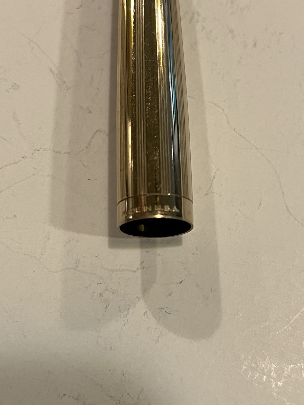 Vintage Waterman C/F Blue Fountain Pen 14K Fine Flex Nib Made USA Untested