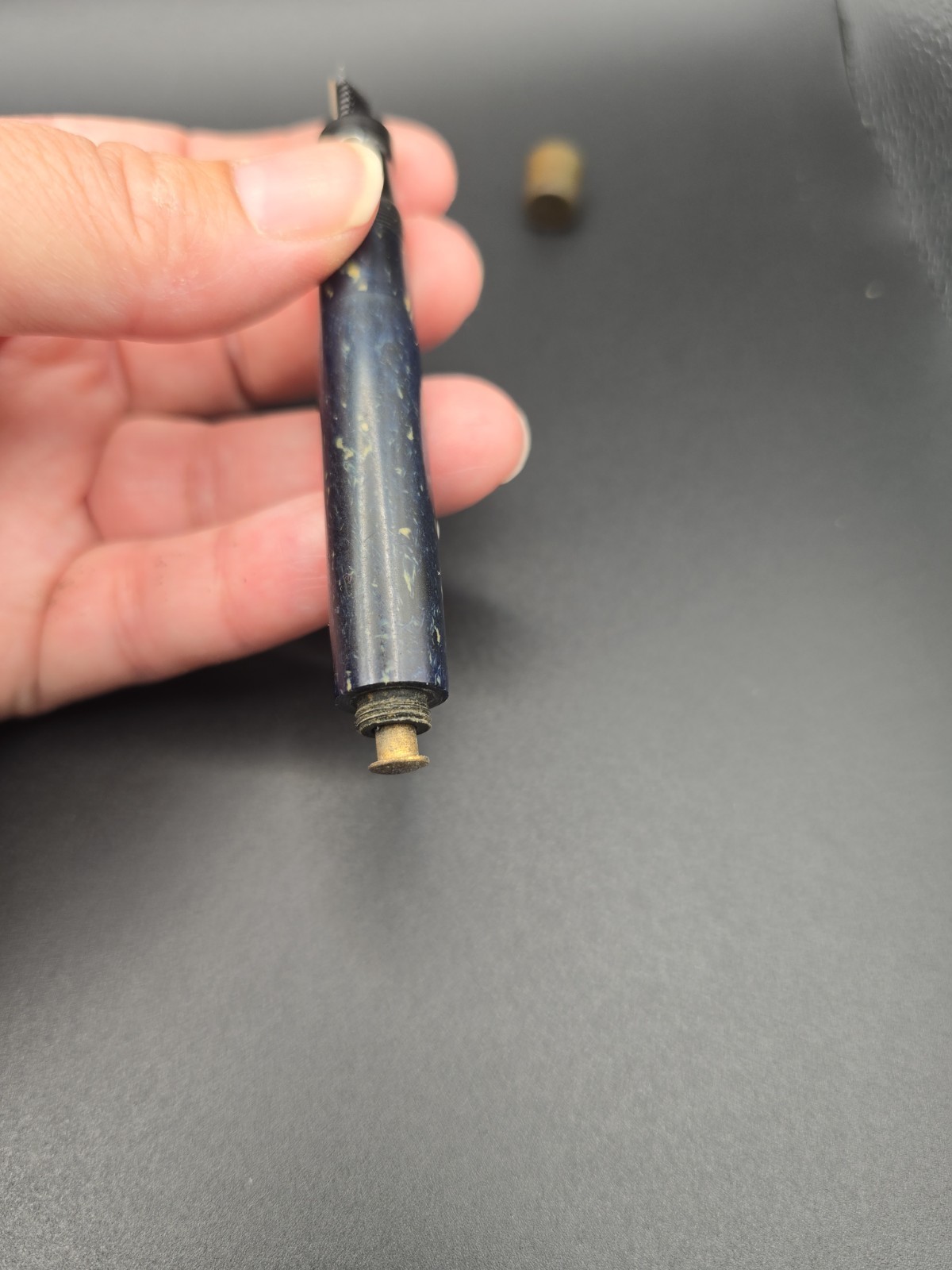 VTG 1920s Parker Duofold Lucky Curve Fountain Pen in Lapis Lazuli Blue Restorati