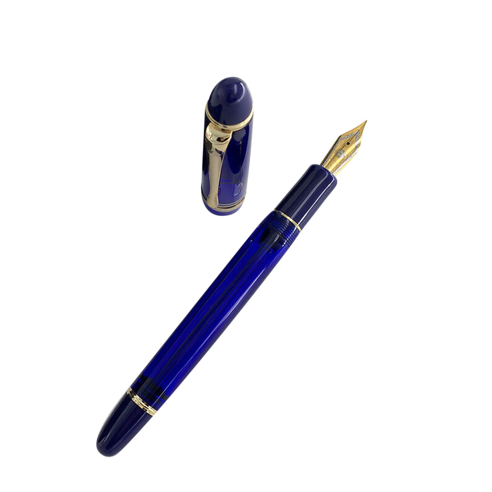 Wing Sung Acrylic Resin Piston Fountain Pen Golden Clip 0.7mm M Nib Gift x