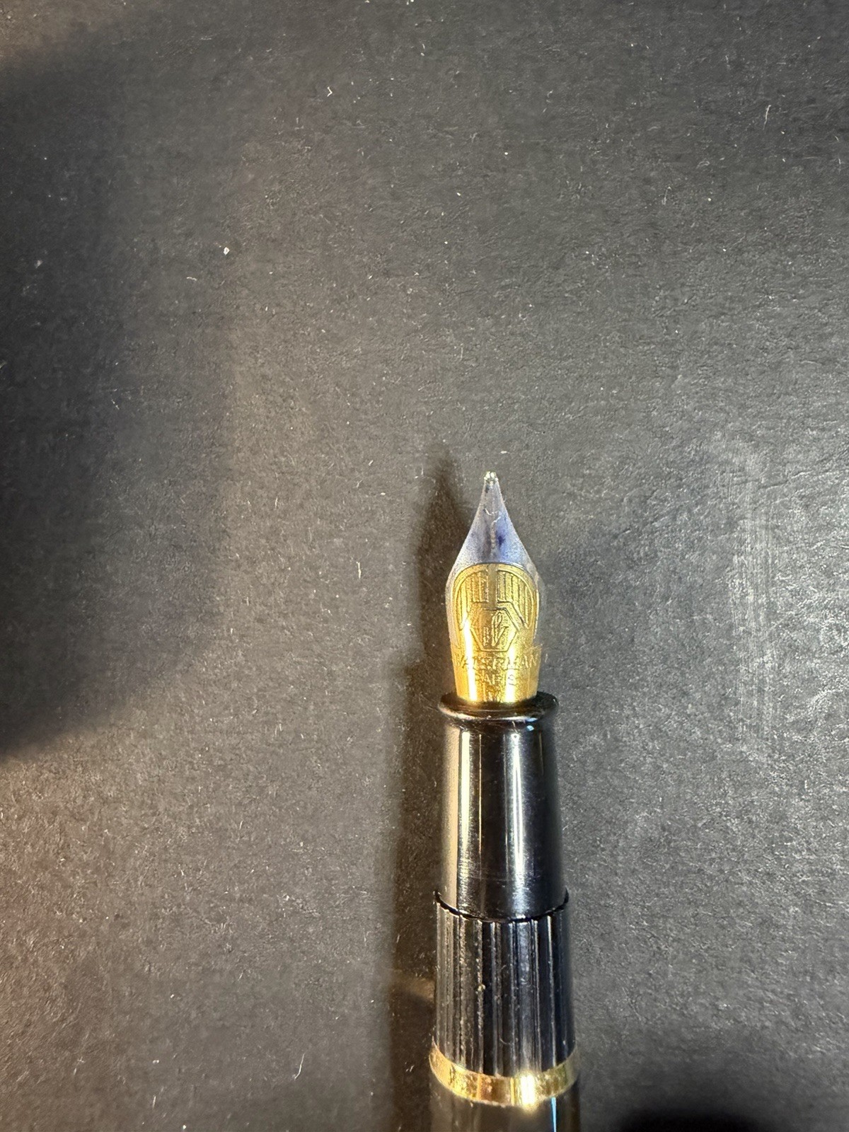 Vintage Waterman Phileas Fountain Pen France Nib Black Gold With Box
