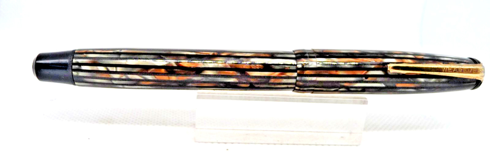 Wearever Vintage Meteor Stripped Fountain Pen-l4k medium-new sac installed