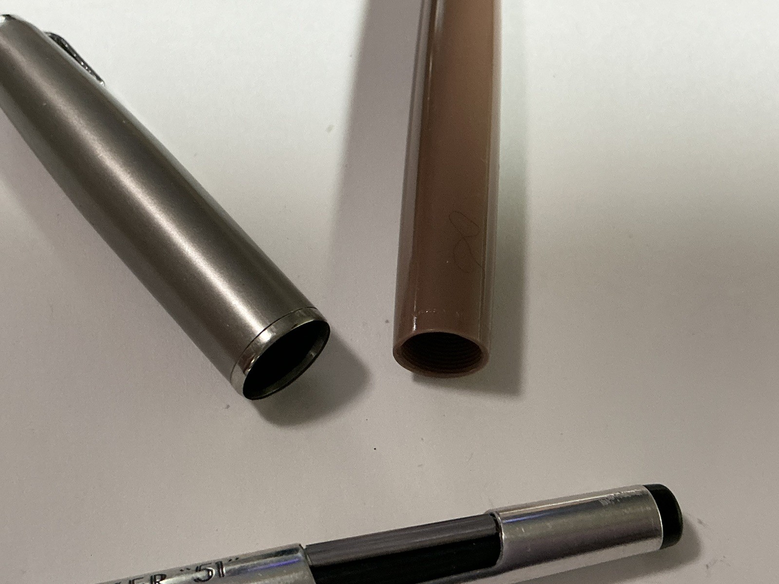 Vintage 1948 Parker 51 Demi Cocoa Fountain Pen – 14k Nib – Working Condition