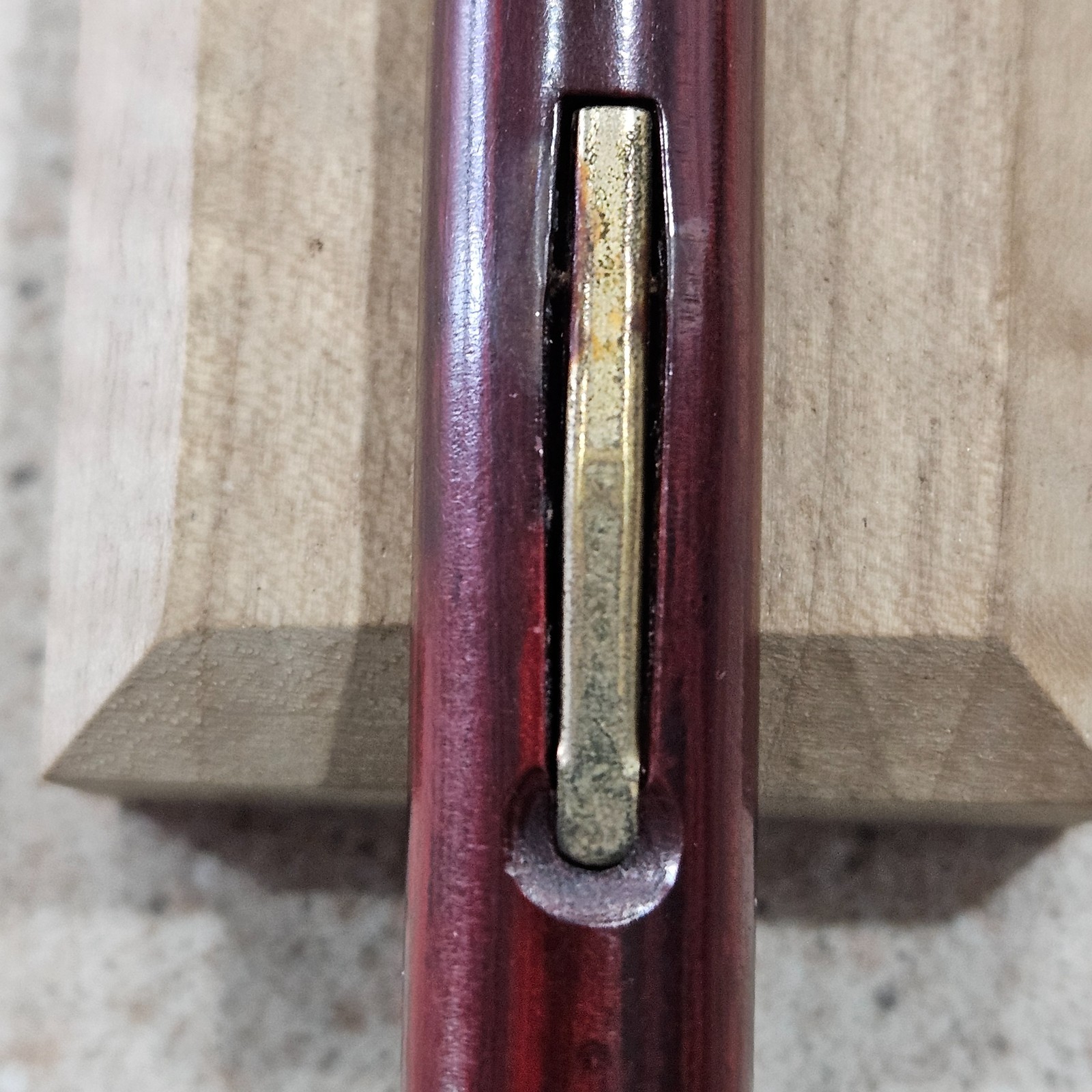 Vintage Wearever Lever Fill Red Woodgrain With Rounded Ends 5-3/8″ Fountain Pen
