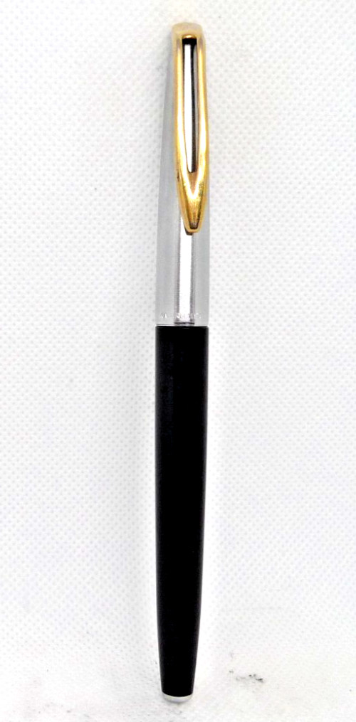 Waterman Vintage Black and Chrome Cartridge Fill Pen-l4k medium