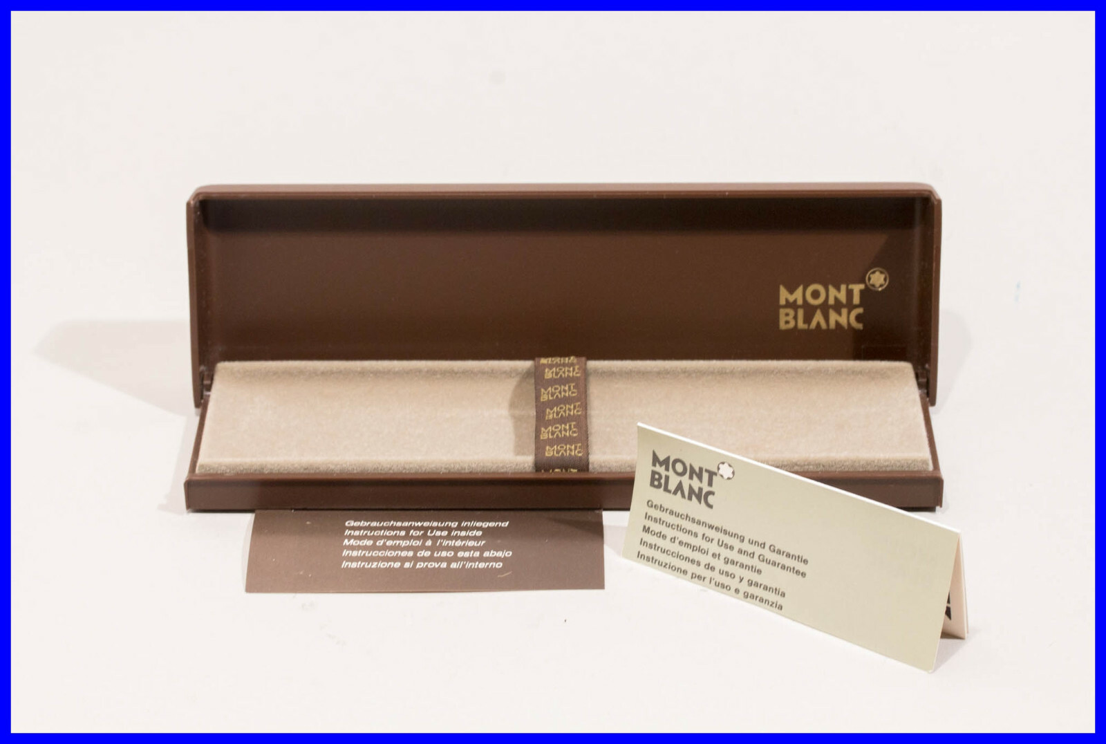 1970s Montblanc Empty Box Noblesse Meisterstück F 3 Fountain Pen + Papers
