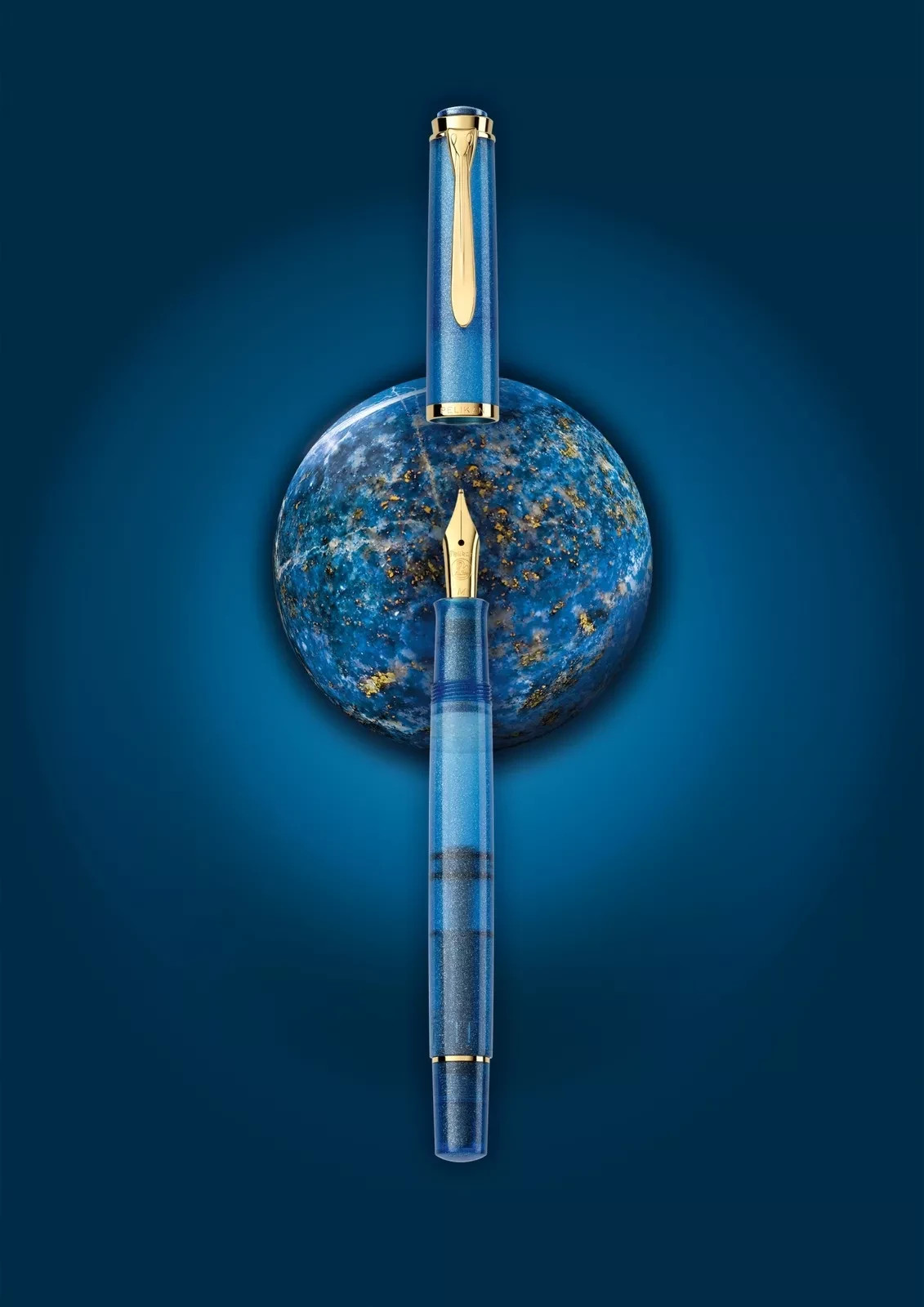Pelikan Classic M200 Fountain Pen in Golden Lapis – Medium – M Nib new