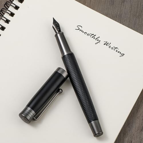 Luxury Fountain Pen Set, Metal Fountain Pen with 6 2.6mm Ink 0.5mm fine point