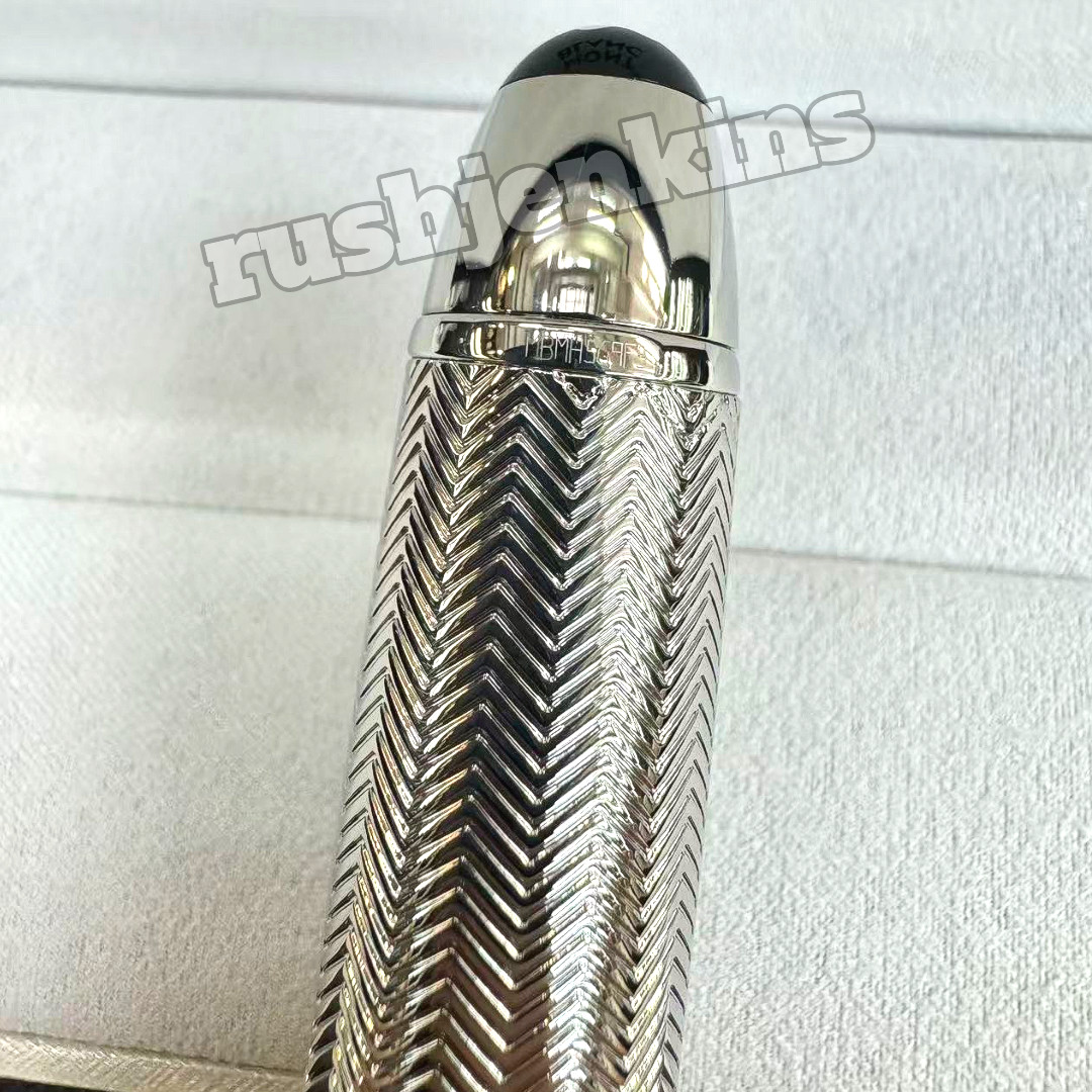 MONTBLANC Meisterstück 149 LeGrand Solitaire Silver Barley Fountain Pen Rare