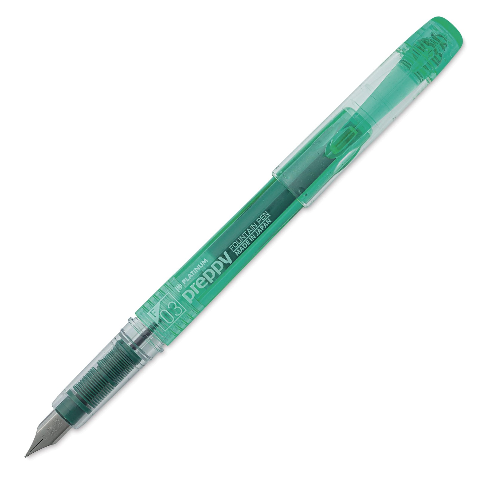 Preppy Fountain Pen Fine Nib Green Color with Refillable Ink Cartridge