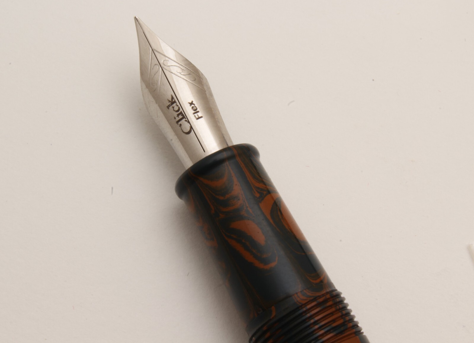 Click Renaissance Teal Blue & Brown Ebonite Body Fountain Pen New In Box