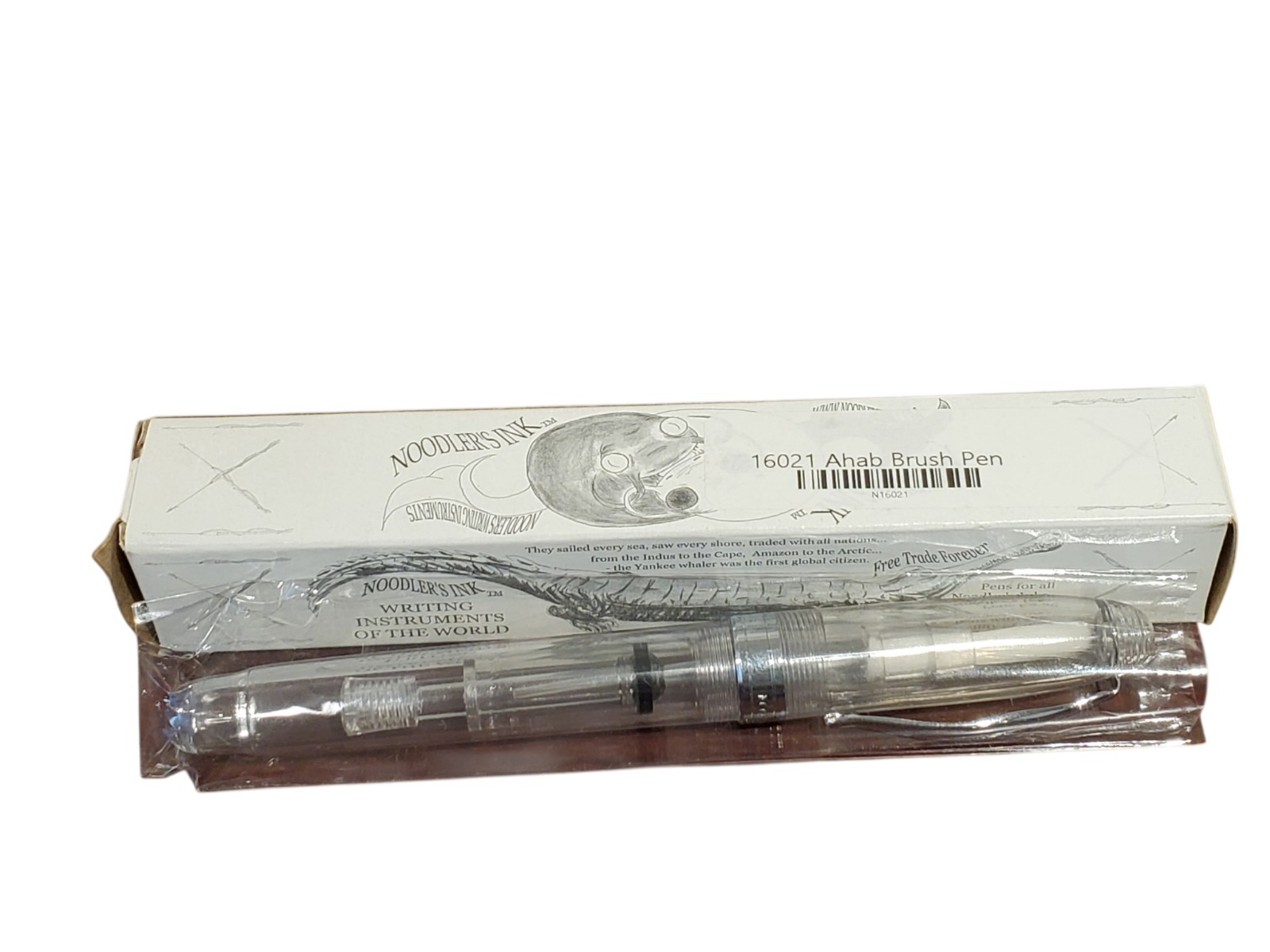 Noodler’s Ink Ahab Brush Pen in Clear Demo Ink Pump – NEW in Box