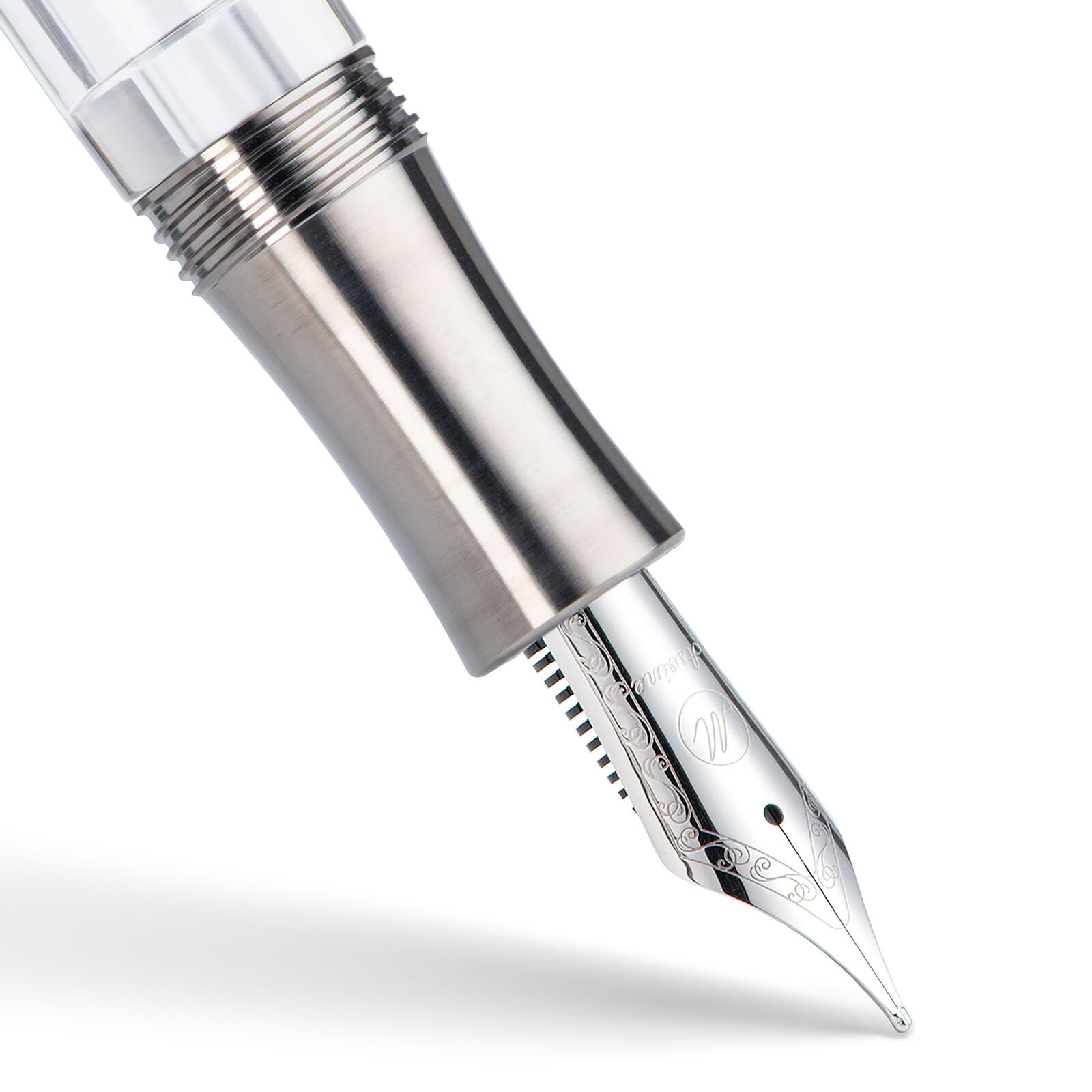 Asvine P36 Piston Fountain Pen Bock EF/F/M/ Stub Nib Titanium & Acrylic Gift Pen