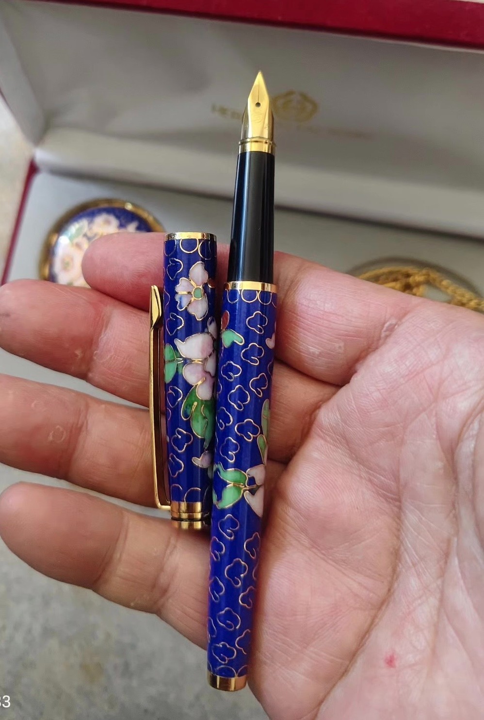 China Hero Cloisonné Fountain Pen/ Pocket watch with Traditional Chinese Crafts