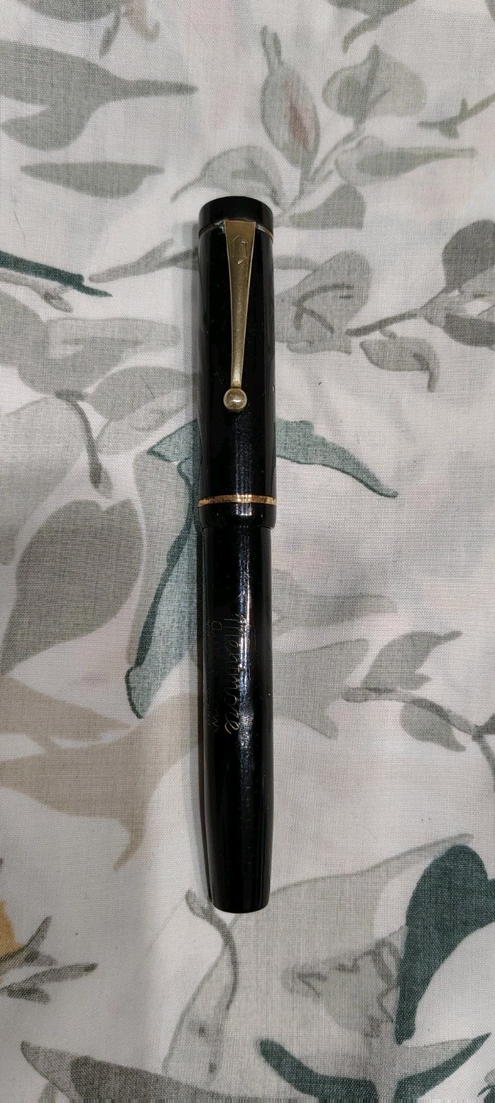 Mentmore Black Hard Rubber Fountain Pen 14Ct Gold Fine Nib France