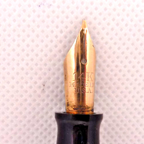 Wearever Vintage Meteor Stripped Fountain Pen-l4k medium-new sac installed