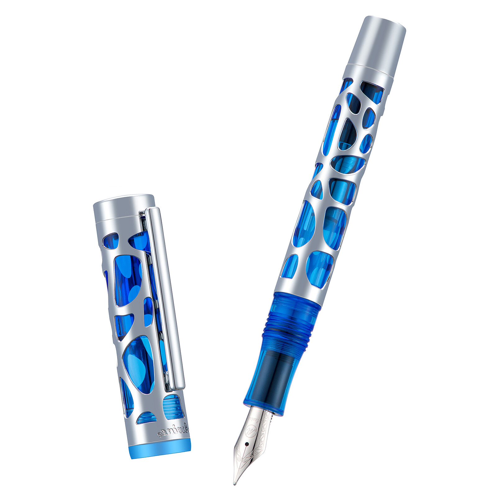 Asvine M169 Acrylic Dropper Fountain Pen with Converter Skeleton Pen EF/F/M Nib