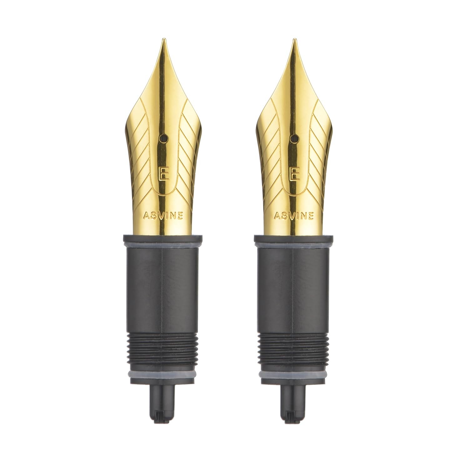 2 Set Number 8 Fountain Pen Replacement Extra Fine Point Gold Compatible C2000