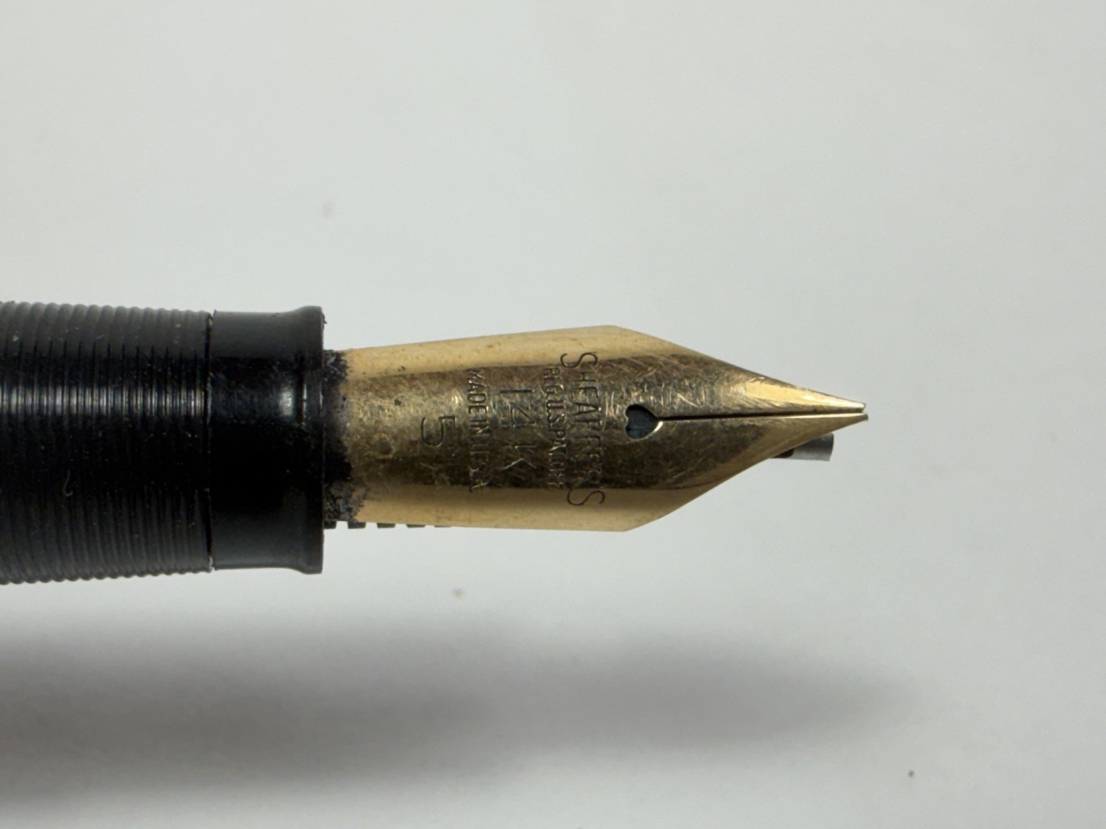 Vintage Sheaffer Fountain Pen Parts/Repair – Genuine 14K Gold #5 Nib – Black